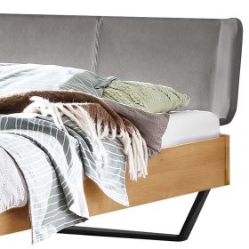 Loft Stil Doppelbett Linus in Eiche hell und Dunkelgrau – Ansicht 3