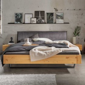 Doppelbett Brendas Kiefer Laugenfarben im Industry und Loft Stil – Ansicht 2