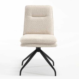 Boucle Esstisch Stühle Mauricios in Cremefarben 51 cm breit – Ansicht 2