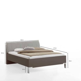 Doppelbettgestell Sanctos in Braun und Grau in modernem Design – Ansicht 8
