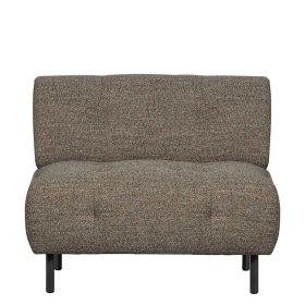 Moderner Polstersessel Chimi in Dunkelbraun meliert 90 cm breit – Ansicht 1