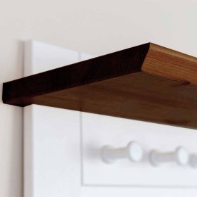 Garderobenpaneel Jeanys mit Hutablage aus Holz für die Wandmontage – Ansicht 4
