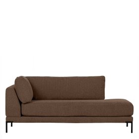 Chaiselongue Lehne links Rio in Braun - Modulsofa Element – Ansicht 3