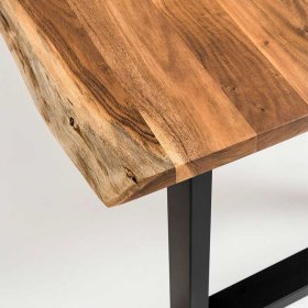 Esstische Factory Design Grosseto mit natürlicher Baumkante und Bügelgestell – Ansicht 9