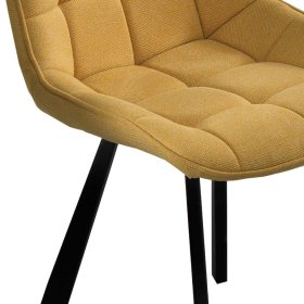 Polsterstuhl Esszimmer Set Hermino in Gelb und Schwarz (4er Set) – Ansicht 4