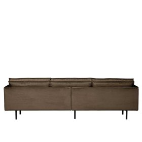 Couch Majero in Taupe Webstoff im Retro Look – Ansicht 4