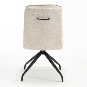 Boucle Esstisch Stühle Mauricios in Cremefarben 51 cm breit – Ansicht 5