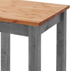 Holz Bartisch Candabria in Kiefer Laugenfarben und Grau – Ansicht 3