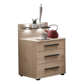 Design Schlafzimmer Set Bruvena in Eichefarben und Dunkelgrau modern (vierteilig) – Ansicht 6