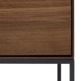 Highboard Pleanos in Nussbaumfarben furniert 80 cm hoch – Ansicht 6