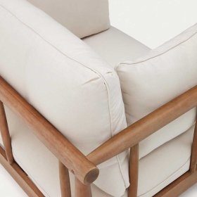 Garten Sessel Carmel aus Eukalyptusholz und Webstoff – Ansicht 7
