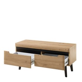 Skandi Wohnwand Tomya in Wildeichefarben 134 cm hoch (dreiteilig) – Ansicht 10