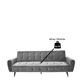 Retrosofa Glamour aus Samt mit Schlaffunktion – Ansicht 5