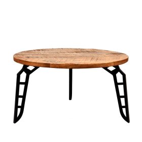 Sofa Beistelltisch Piemonta im Industriedesign rund – Ansicht 3