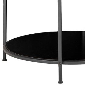Wohnzimmertisch Romantic in Schwarz mit Vierfußgestell aus Metall – Ansicht 4