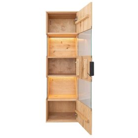 Vitrine Tenna mit Hirnholz Applikation und LED Beleuchtung – Ansicht 3