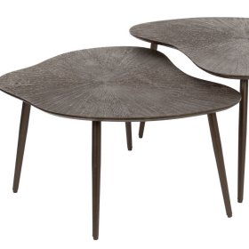 Zweisatztisch Restania in Dunkelbraun Bronze aus Metall (zweiteilig) – Ansicht 5