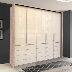 Großer Schlafzimmerkleiderschrank Codumenta mit vielen Schubladen 3 türig – Ansicht 2