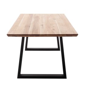 Esstisch Ulcaro mit Massivholzplatte im Industry und Loft Stil – Ansicht 3