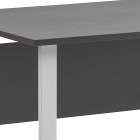 Schreibtisch 160 cm Cotelia in Anthrazit mit Bügelgestell aus Metall – Ansicht 3