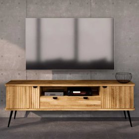 TV Unterschrank Clantica aus Wildeiche Massivholz 180 cm breit – Ansicht 2