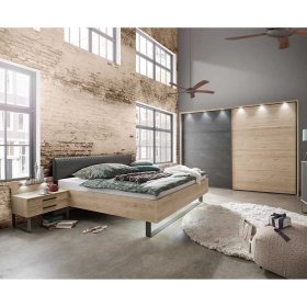 Komplettschlafzimmer Bruvena in Eichefarben und Dunkelgrau (vierteilig) – Ansicht 2
