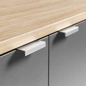 Modernes Sideboard Ron in Dunkelgrau und Eiche hell – Ansicht 7