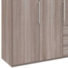 Moderner Kleiderschrank Vasilio 3 türig mit Schubladen – Ansicht 4