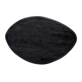 Moderner Couchtisch Ackora in Schwarz aus Mangobaum Massivholz – Ansicht 4