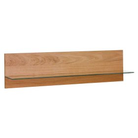 Wand Wohnzimmerregal Persia in Eichefarben mit Glas Ablage – Ansicht 2