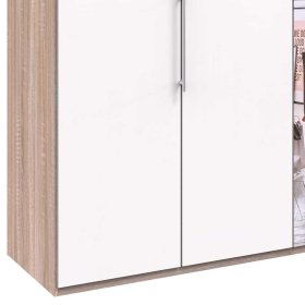 Moderner Panorama Kleiderschrank Lolyana 3 türig mit Spiegel – Ansicht 4