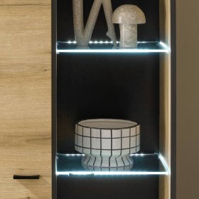 Wohnzimmereinrichtung Badehma in Eichefarben und Dunkelgrau (zweiteilig) – Ansicht 5