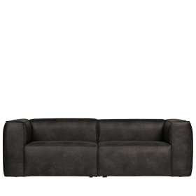 Couch Bonalota in Schwarz aus Recyclingleder – Ansicht 5