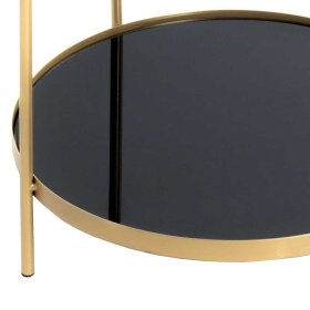 Glas Beistelltisch Ojana in Goldfarben und Schwarz – Ansicht 3
