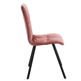 Polsterstühle Esszimmer Ektuala in Altrosa Samt mit Gestell aus Metall (2er Set) – Ansicht 4