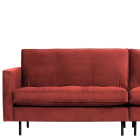 Dreier Sofa Klasvan in Bezug aus Samt in Kastanie 275 cm breit – Ansicht 4
