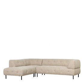 Sofaecke Streeter in Beigegrau mit Fußgestell aus Metall – Ansicht 1