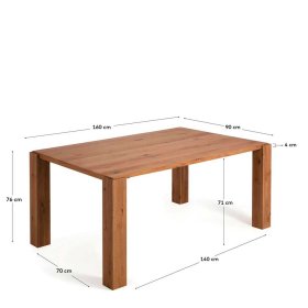 Moderner Esszimmer Tisch Elani in Eichefarben 160 cm breit – Ansicht 8