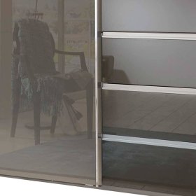 Brauner Schiebetürenschrank Vyrana in modernem Design 3 türig – Ansicht 4
