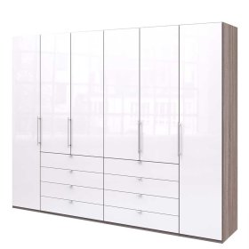 Panorama Schrank Yunidra 4 türig mit Schubladen modern – Ansicht 1