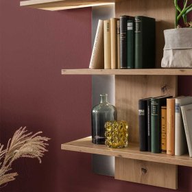 Wohnwand Geronda in Anthrazit und Eiche Optik modern (vierteilig) – Ansicht 12