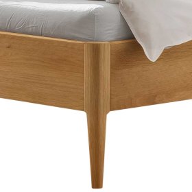 140x200 Bett Wildeiche Broziano mit Polsterkopfteil in Grau – Ansicht 4