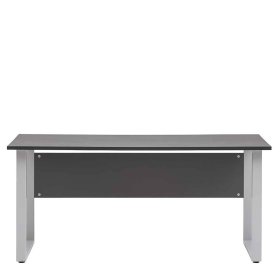 Schreibtisch 160 cm Cotelia in Anthrazit mit Bügelgestell aus Metall – Ansicht 2