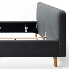 Polsterbett Howland in Anthrazit Webstoff modern – Ansicht 6