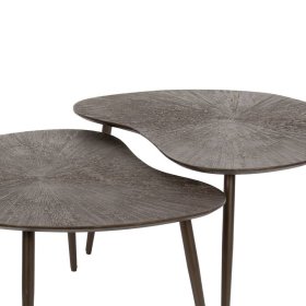 Zweisatztisch Restania in Dunkelbraun Bronze aus Metall (zweiteilig) – Ansicht 3