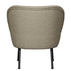 Boucle Sessel Merkur in Beige mit Vierfußgestell aus Metall – Ansicht 4