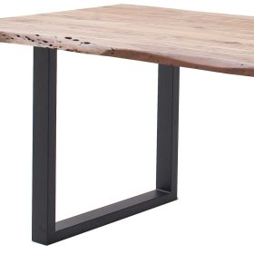 Esszimmertisch Ascalwa mit natürlicher Baumkante im Industry und Loft Stil – Ansicht 5