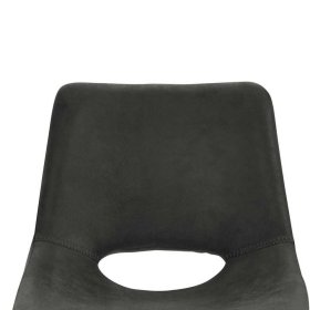 Polsterstühle Rain in Anthrazit und Schwarz Lehne mit Ausschnitt (2er Set) – Ansicht 6