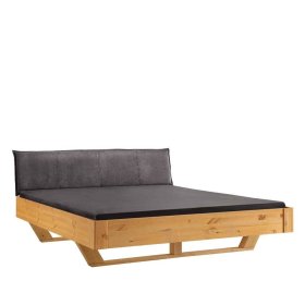 Doppelbett Costian aus Kiefer Massivholz mit Kufengestell aus Holz – Ansicht 1