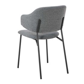 Esstisch Stühle Pratina mit Armlehnen aus Boucle (2er Set) – Ansicht 4